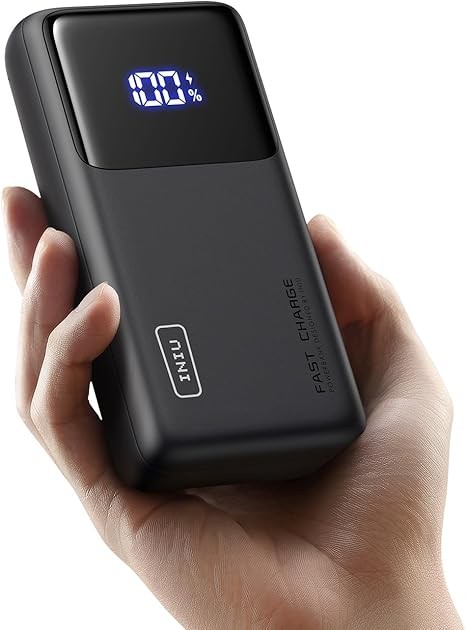 INIU Power Bank, 25000mAh 100W USB C Laptop Portable Charger, PD QC Fast Charging 3-Output External Battery Pack for Laptop MacBook Dell XPS iPad Tablet Steam Deck iPhone 16 15 14 Pro Samsung S22 etc