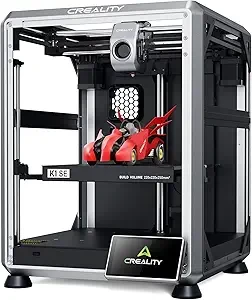 Creality K1 SE 3D Printer, 2024 New Version 600mm/s High-Speed Hands-Free Auto Leveling Flagship-Level Direct Extruder Quick-swap Tri-Metal Nozzle K1 Upgrade 3D Printer