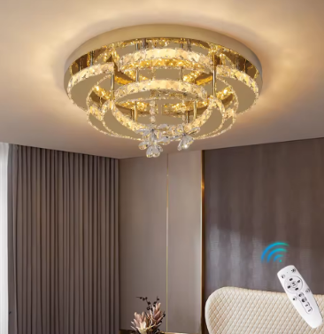 K9 Crystal Ceiling Lamp Gold Led Chandelier Living Room Bedroom Lustre Aisle Luminaire Luxury Pendant Lighting Home Dec Fixture