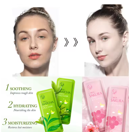 LAIKOU 7pcs Moisturizing Facial Mask Hydrating Sleeping Face Sheet Masks Repairing & Nourishing Night Face Mask Skin Care