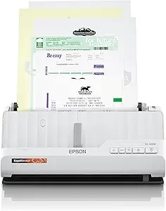 Epson RapidReceipt RR-400W Wireless Compact Desktop Color 2-Sided Receipt & Document Scanner with ScanSmart AI PRO Receipt Management & PDF Software & 20-Page Auto Document Feeder