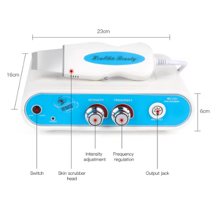 Powerful Ultrasonic Facial Skin Scrubber For Deep Cleaning Blackhead Acne Spots Remover Home Used Beauty Tool Skin Care Device