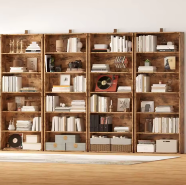 Bookshelves and Bookcases Set of 2 Floor Standing 6 Tiers Display Storage Shelves 70 in Tall Bookcase Home Decor Furniture