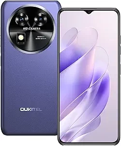 OUKITEL C37 Smartphone, 24GB RAM+256GB ROM, 6.6 Inch FHD+ 60Hz Display, 48MP+32MP Camera, 5150mAh, Octa-Core, 4G Dual SIM Cell Phones, Fingerprint, Face ID, GPS, Purple