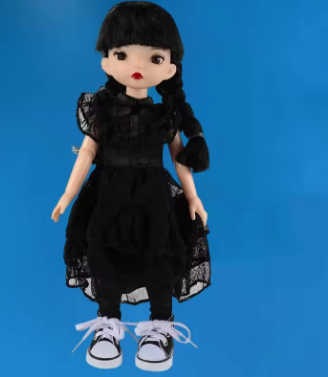 Fashion 1/6 Bjd Doll Black Braid 30cm Doll Multiple Joint Mobility Girls Kids Doll Toy Gift