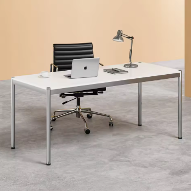 Modern Office USM Haller Table Simple Style Home Computer Desk Executive Chrome Writing Work Desk for Bedroom Home Office