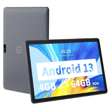 PRITOM 10.1 Inch Tablet PC Android 13 64 GB Quad Core Touch Screen WiFi with SIM Slot Support 3G Phone Call