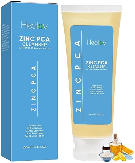 Zinc Face Wash | Zinc Soap Skin Therapy Body Cleanser for Acne, Rosacea, Eczema, Dermatitis, Psoriasis, Itching | Cleansing, Calming Facial Wash | Exfoliating Zinc Face & Body Wash for All Skin Types