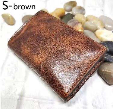 Multifunctional Zipper Mini Waist Bag Genuine Leather Small Belt Pack Cards Holder Wallet Car Key Pouch Phone Sheath L120902SD