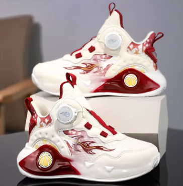 2025 Girls Sneakers - Lightweight Red Mesh Sports Shoes for Kids, Soft Sole Spring Basketball Shoes for Girls