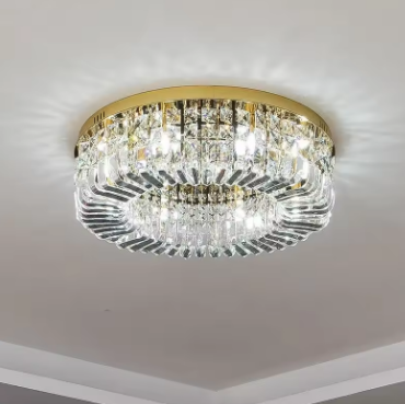 Modern Crystal Ceiling Light Gold Silver Chandelier for Living Dining Room Bedroom Nordic Lustre Led Light Suspension Luminaire