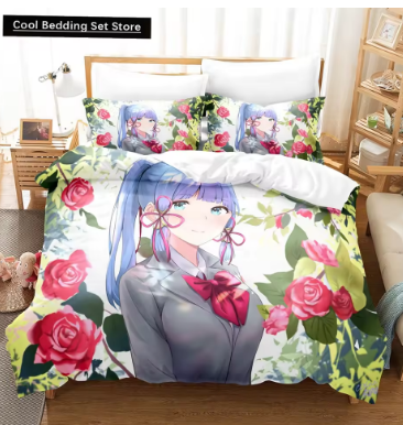 3D Print Cartoon Bedding Set Genshin Impact Game Kids 3d Duvet Cover Set Comforter Bed Linen For Children Boy Decor Bedclothes