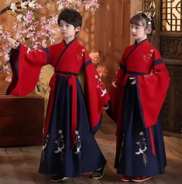 Halloween Show Children's Dress Costume Boy Hanfu Ancient Outfit Cosplay Girls Casual Dresses Kids Clothes Baby Chinese Vestidos